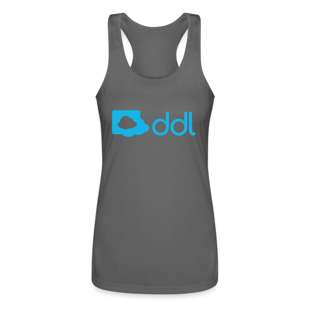 ddl Women’s Performance Racerback Tank Top - charcoal